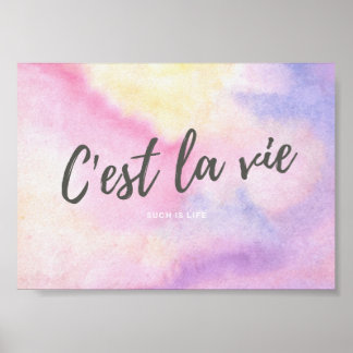 CEST LA VIE-Fransken Sådan är Life Poster