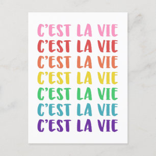 C'est La Vie-Fransken som säger i Rainbow Letterin Vykort