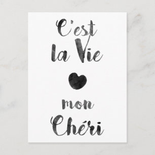 C'est la Vie mon Chéri Postcard Vykort