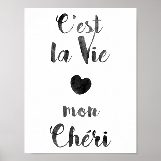 C'est la Vie mon Chéri Poster (Framsidan)