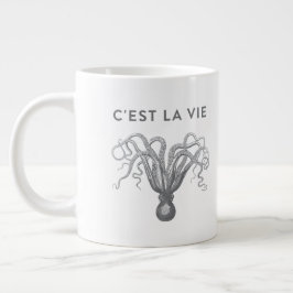 C'EST LA VIE Octopus Coffe Mugg Jumbo Mugg