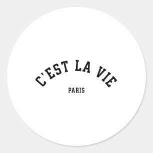 Cest La Vie Paris Frankrike Women Manar Vintage, s Runt Klistermärke