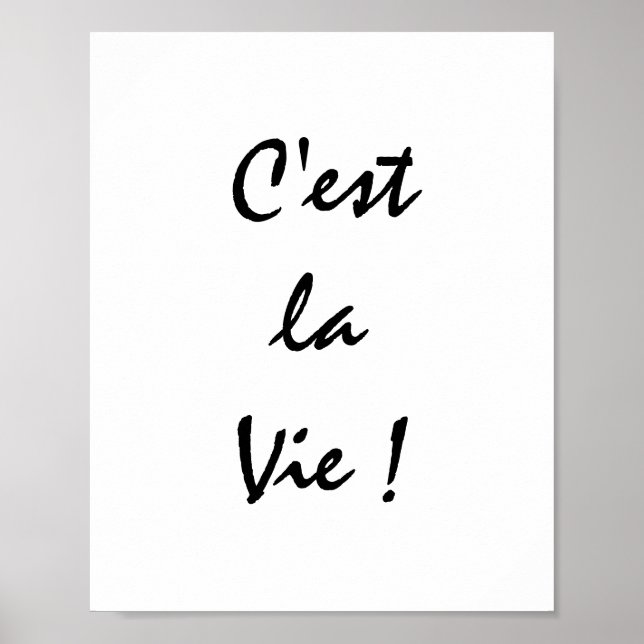 C'est La Vie! Poster (Framsidan)