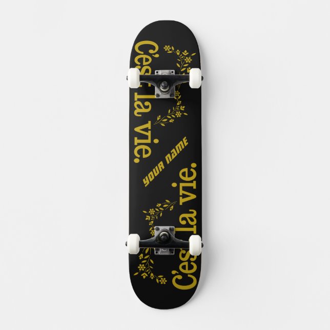 C'est La Vie-skateboard Old School Skateboard Bräda 21,6 Cm (Framsida)