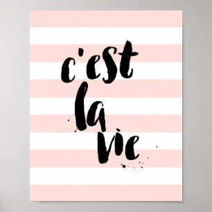 C'est La Vie Söt Print Poster