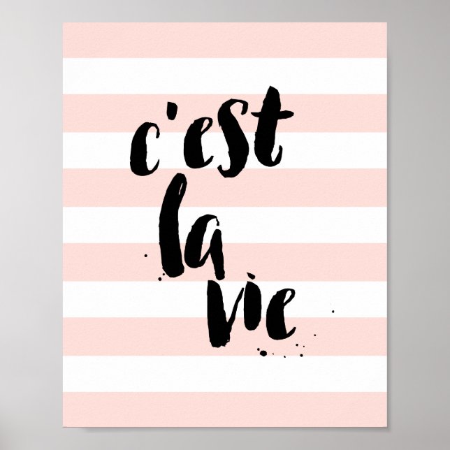 C'est La Vie Söt Print Poster (Framsidan)