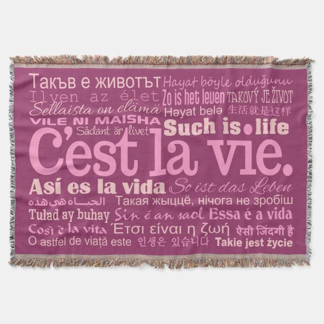 C'est La Vie throw filt (Framsidan)