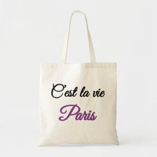 C'est la vie tote bags tygkasse