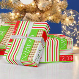 C'est Noel Stripe Mönster God jul Presentpapper