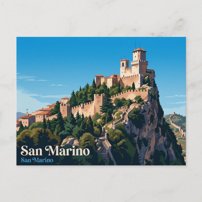 Cesta Tower (andra tornet) San Marino Vykort (Framsida)