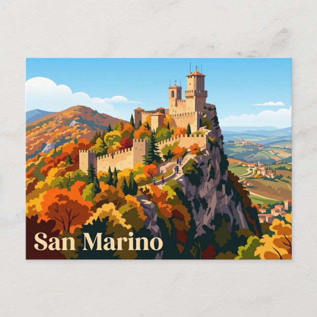 Cesta Tower San Marino Vykort (Framsida)