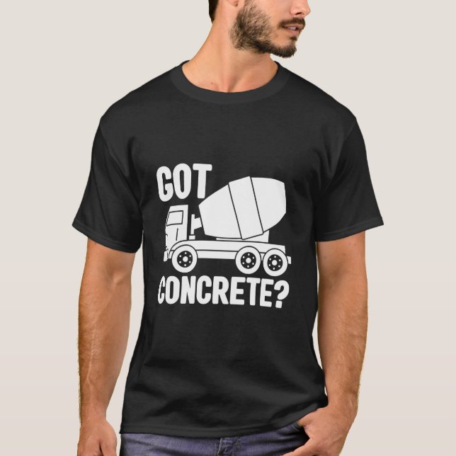 Cet Mixer Construction Worker Construction Site T Shirt (Framsida)