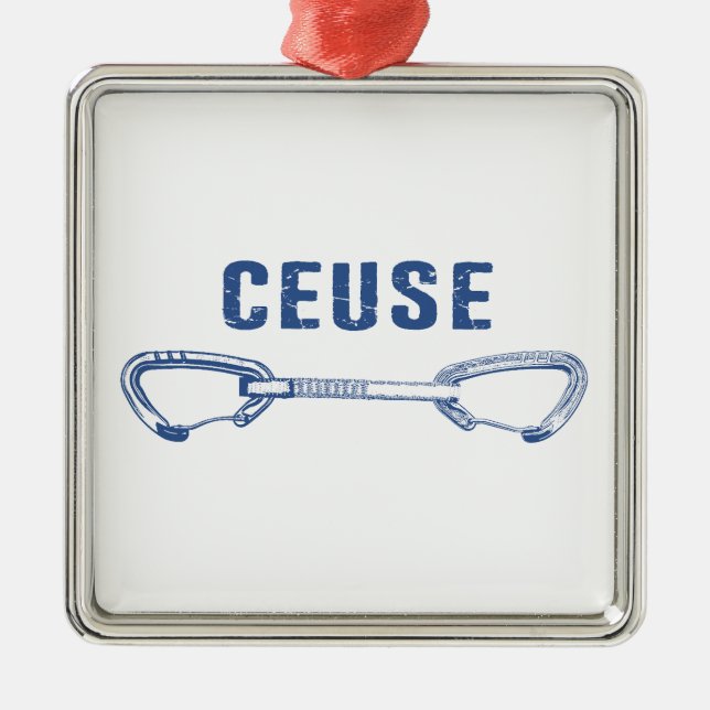 Ceuse Frankrike Sten klättringsmöjlighet Quickdraw Julgransprydnad Metall (Framsidan)