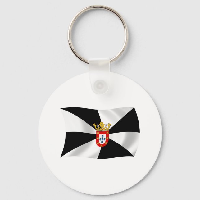 Ceuta Flagga Keychain Nyckelring (Framsida)