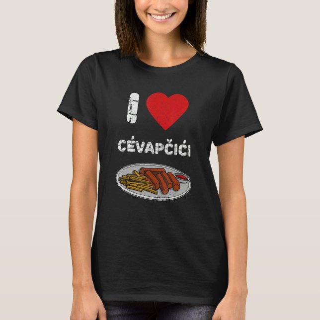 Cevapcici Kebab Balkan cuisine 10 T Shirt (Framsida)