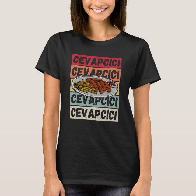 Cevapcici Kebab Balkan cuisine 12 T Shirt (Framsida)