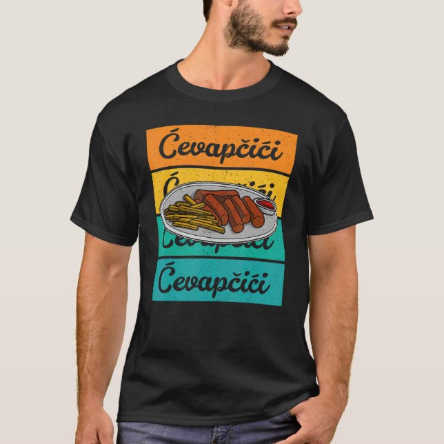 Cevapcici Kebab Balkan cuisine 20 T Shirt (Framsida)