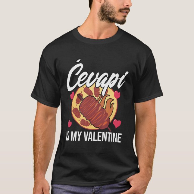 Cevapcici Meatbollar Cevapi Kebab Snack Pub T Shirt (Framsida)