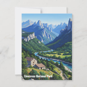 Cévennes nationalpark Frankrike Travel Vykort