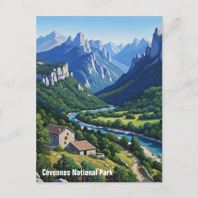 Cévennes nationalpark Frankrike Travel Vykort (Framsida)