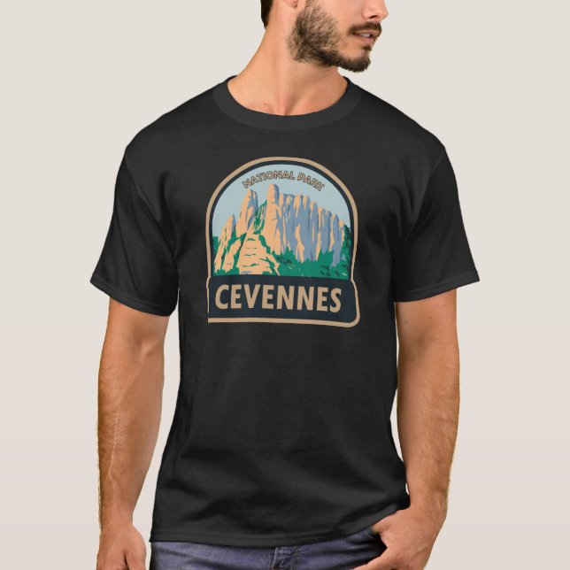 Cevennes nationalpark Frankrike Vintage T Shirt (Framsida)