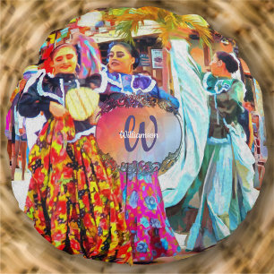 Ceviche Mexikanska festival Dancers 2549 Rund Kudde