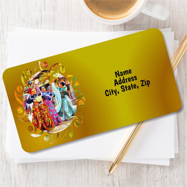 Ceviche mexikanska festivaldansare 2549 Adress Adressetikett (Skapare uppladdad)