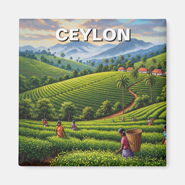 Ceylon Sri Lanka Travel Magnet (Framsidan)