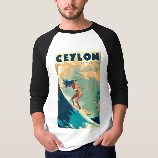 Ceylon Travel Poster T-Shirts New  (Framsida)