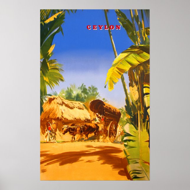 Ceylon vintage resor poster (Framsidan)