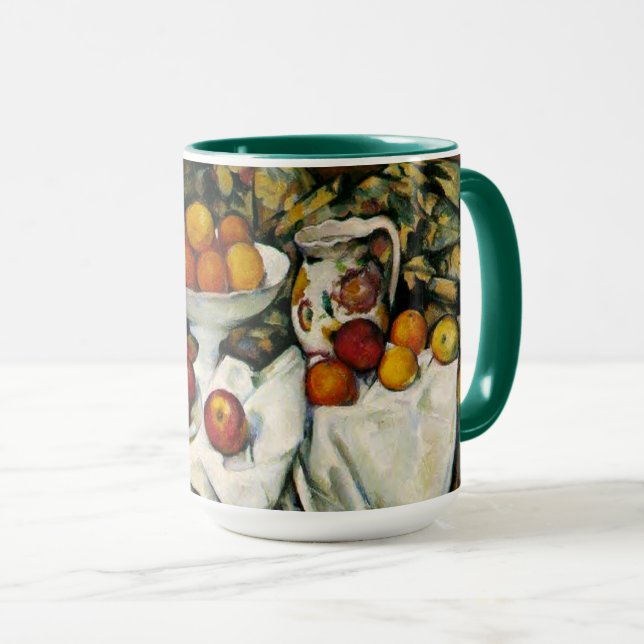 Cezanne - Äpplen och Apelsiner, Mugg (Framsida höger)