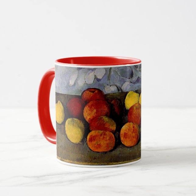 Cezanne - Äpplen och Biscuits Mugg (Framsida vänster)