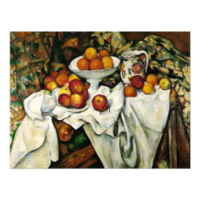 Cezanne - Äpplen och Orangar Fototryck (Framsidan)