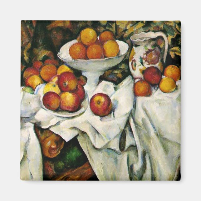 Cezanne - Äpplen och Orangar Magnet (Framsidan)