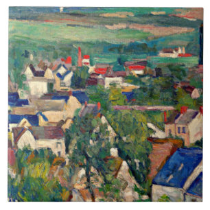 Cezanne-Auvers, Panoramic View, Kakelplatta