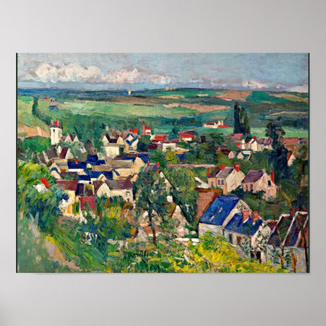 Cezanne - Auvers, Panoramic View Poster (Framsidan)