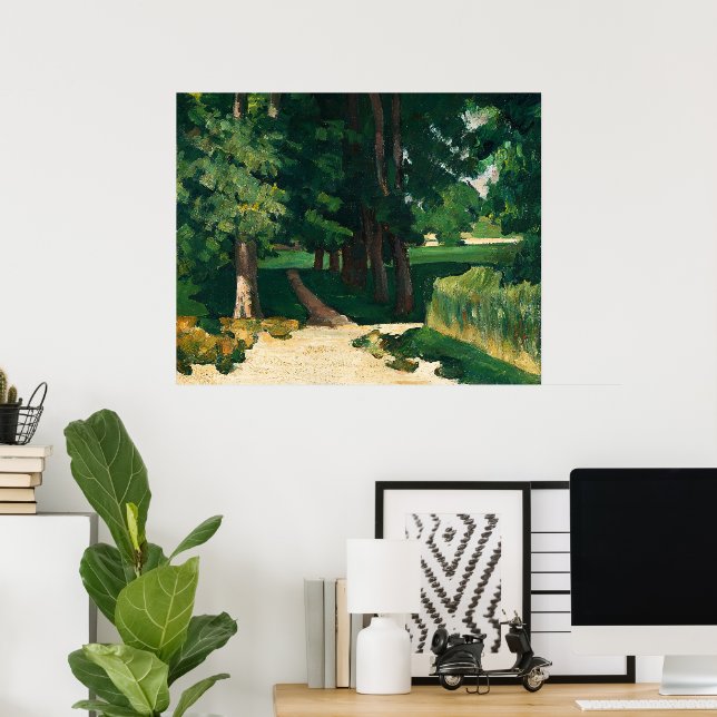 Cezanne Avenue vid Jas de Bouffan Vintage Tryck (Hemmakontoret)