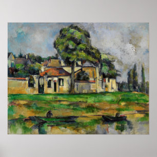 Cézanne - Banker i Marne Poster