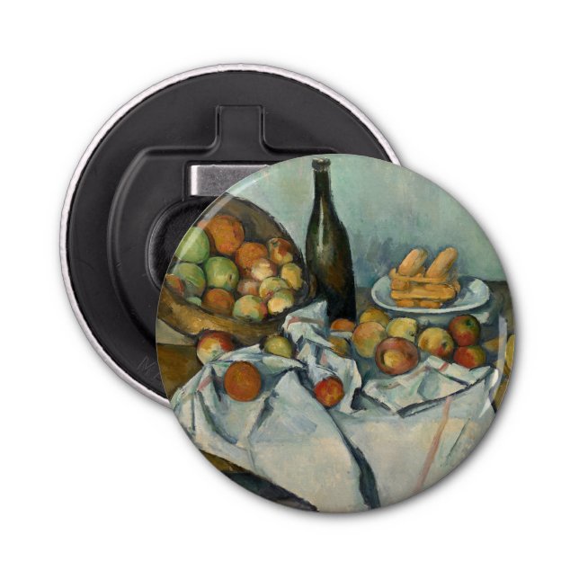 Cezanne Basket Apples Impressionism Art Flasköppnare (Framsidan)
