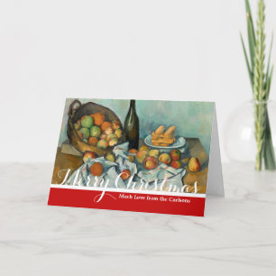 Cezanne Basket Apples Impressionism Art Helgkort
