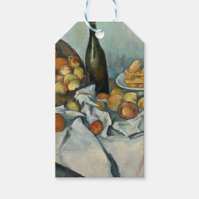 Cezanne Basket Apples Impressionism Art Presentetikett (Framsidan)