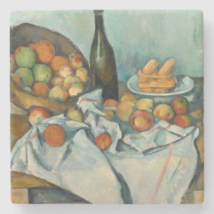Cezanne Basket Apples Impressionism Art Stenunderlägg