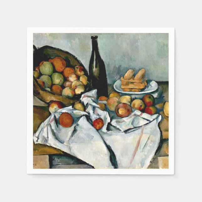 Cezanne - Basket i äpplen Pappersservett (Framsidan)