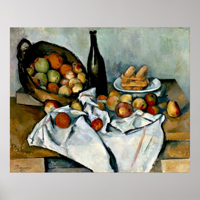 Cezanne - Basket i äpplen Poster (Framsidan)