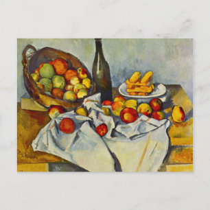 Cezanne Basket på vykortet för äpplen Vykort