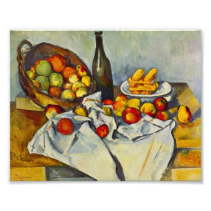 Cezanne basketen av äppletrycket fototryck