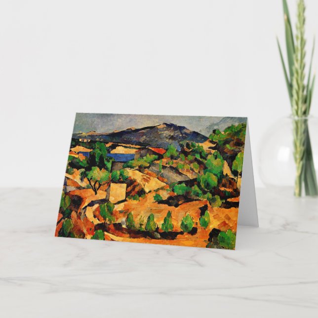 Cezanne - bergen från Estaque Kort (Framsida)