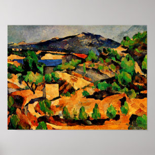 Cezanne - bergen från L'Estaque Poster