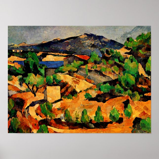 Cezanne - bergen från L'Estaque Poster (Framsidan)