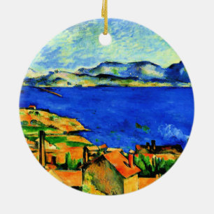 Cezanne-Bukt i Marseille, berömd-lackering Julgransprydnad Keramik